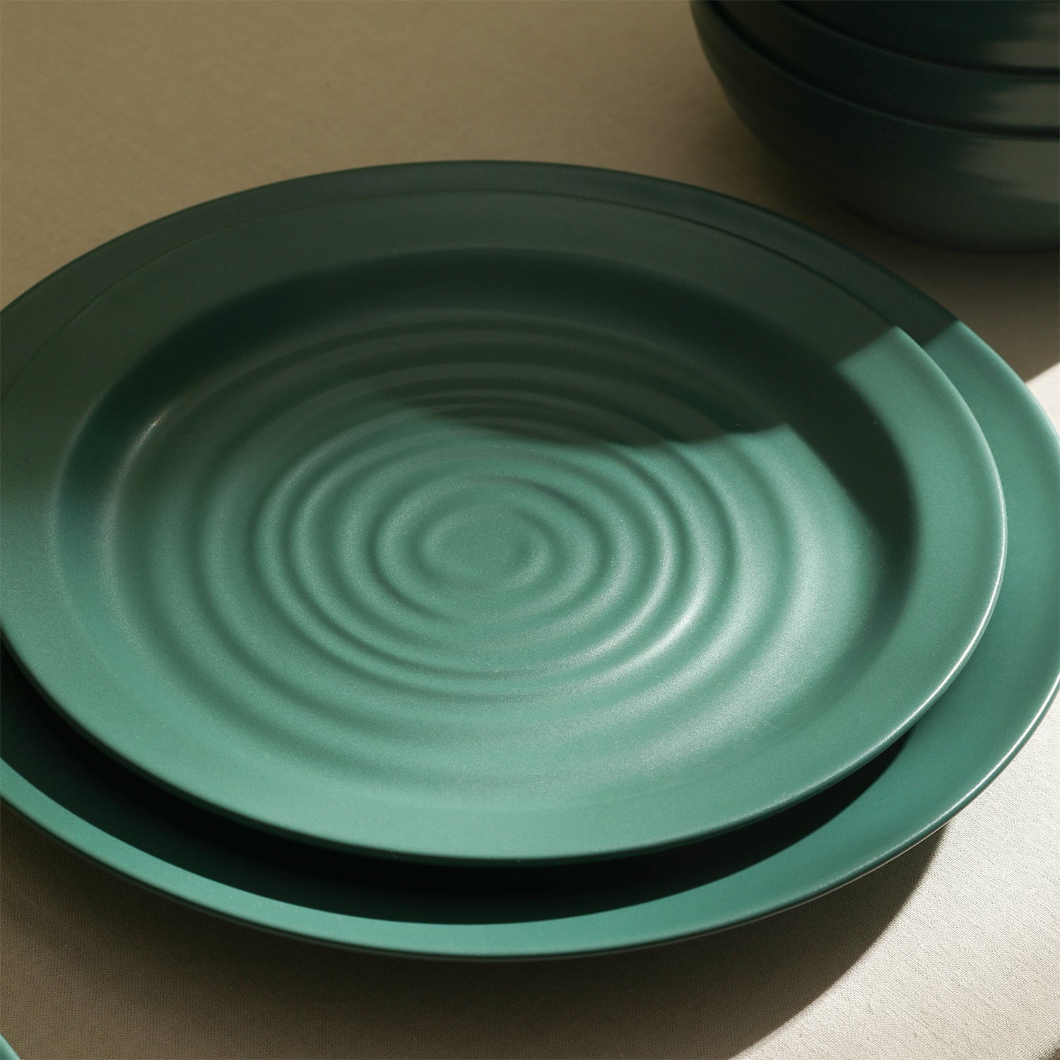 monxra stoneware salad plate green