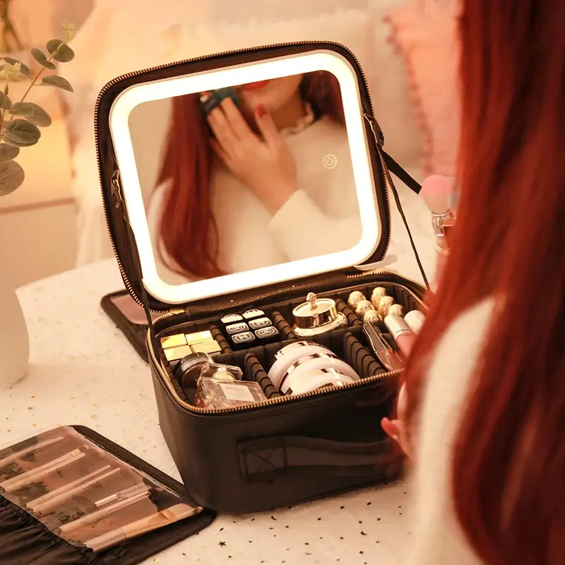 i7detravel makeup bag with large lighted mirror partitionable cosmetic bag professional cosmetic artist organizer waterproof porta 1.jpg i7detravel makeup bag with large lighted mirror partitionable cosmetic bag professional cosmetic artist organizer waterproof porta 1.jpg