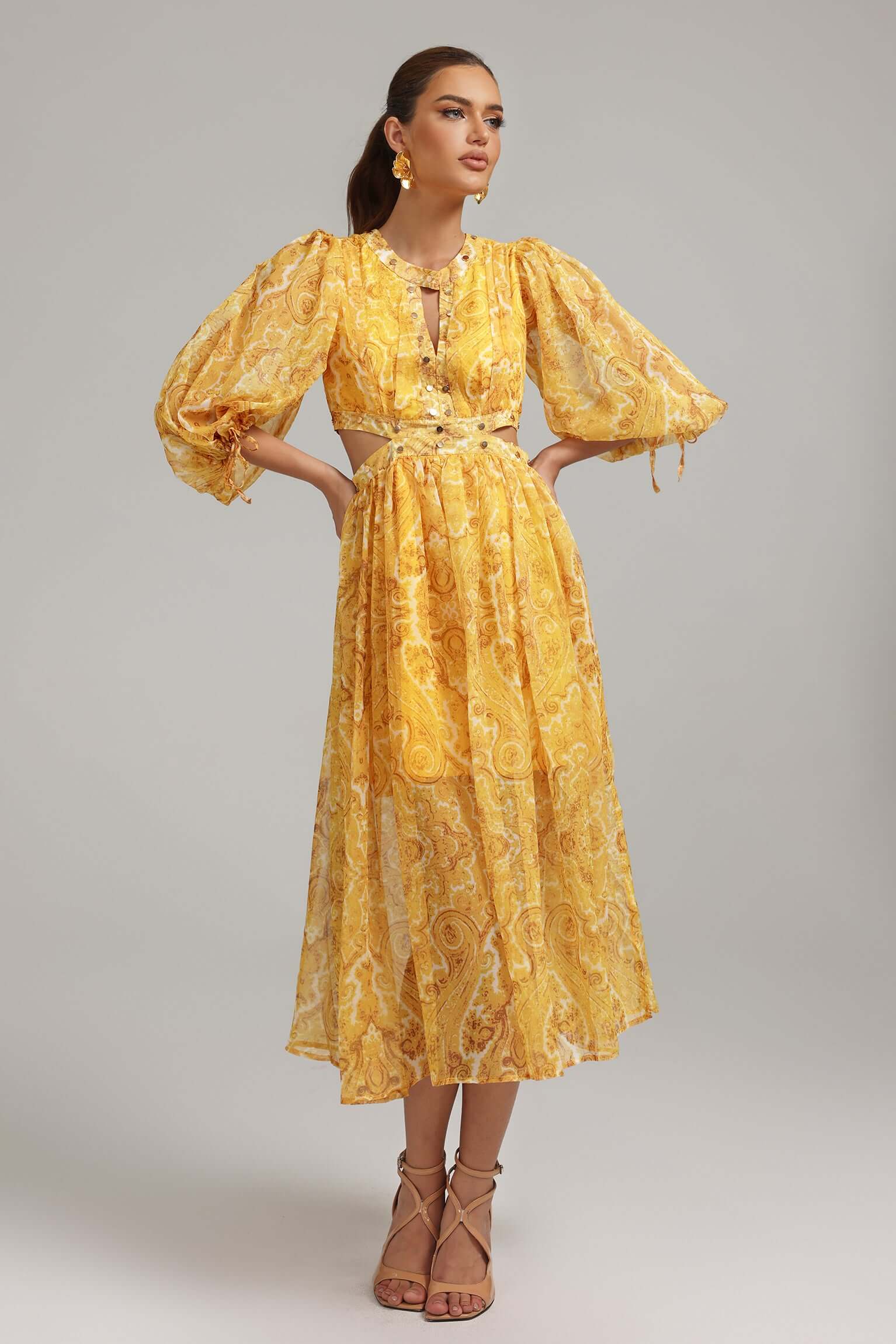 matalin cutout lantern sleeves printed dress 1 1.jpg matalin cutout lantern sleeves printed dress 1 1.jpg