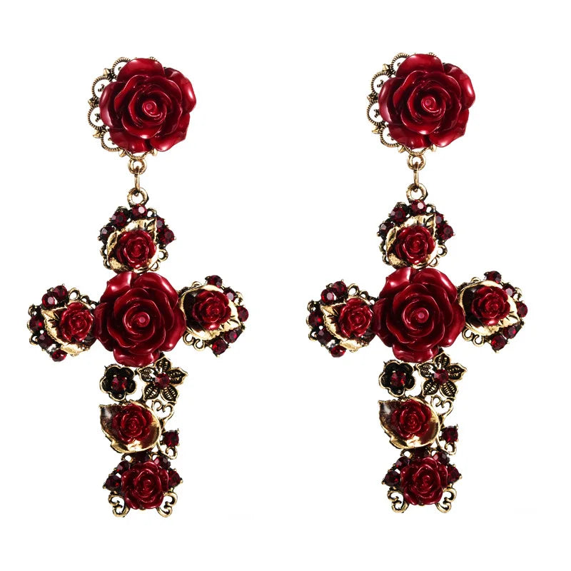 Cross Flowers Earring - Valeria s5a0a3b3fdfd04cc58c7853751138b2f2j.jpg