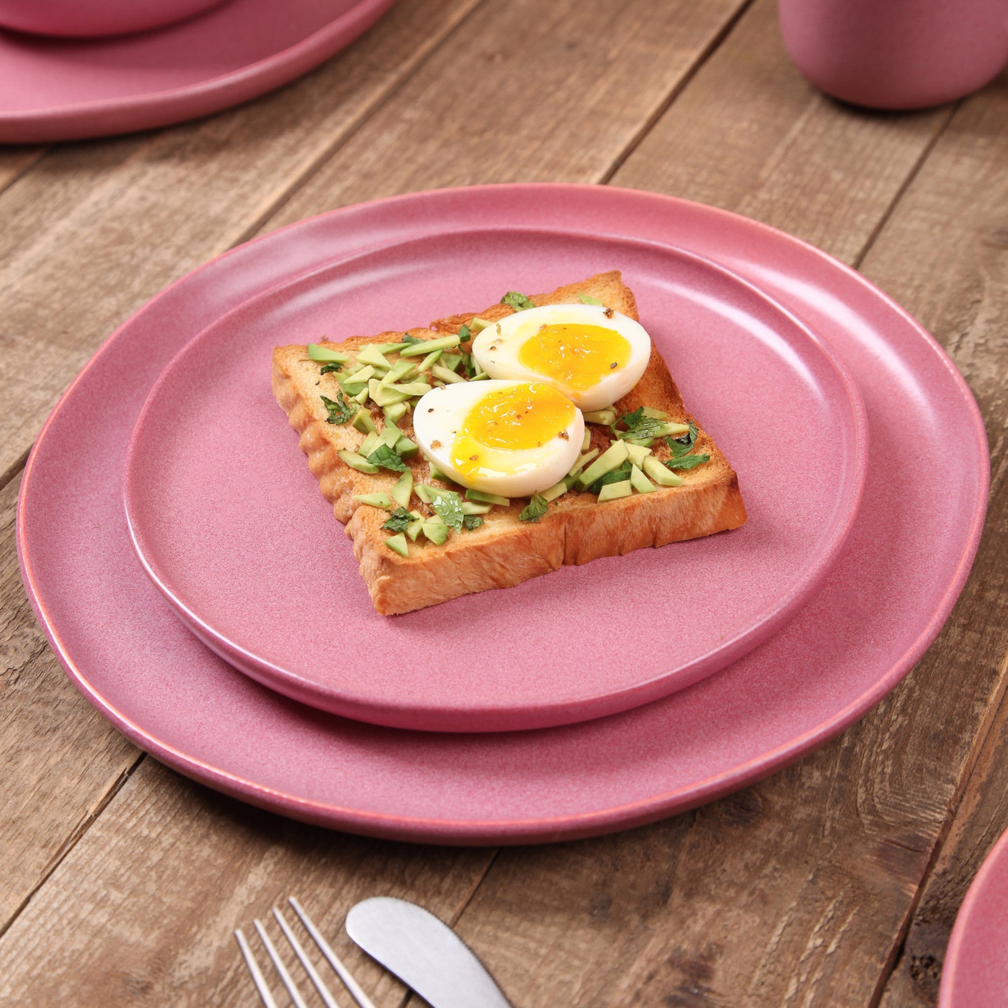 monxra stoneware salad plate pink white monxra stoneware salad plate pink white