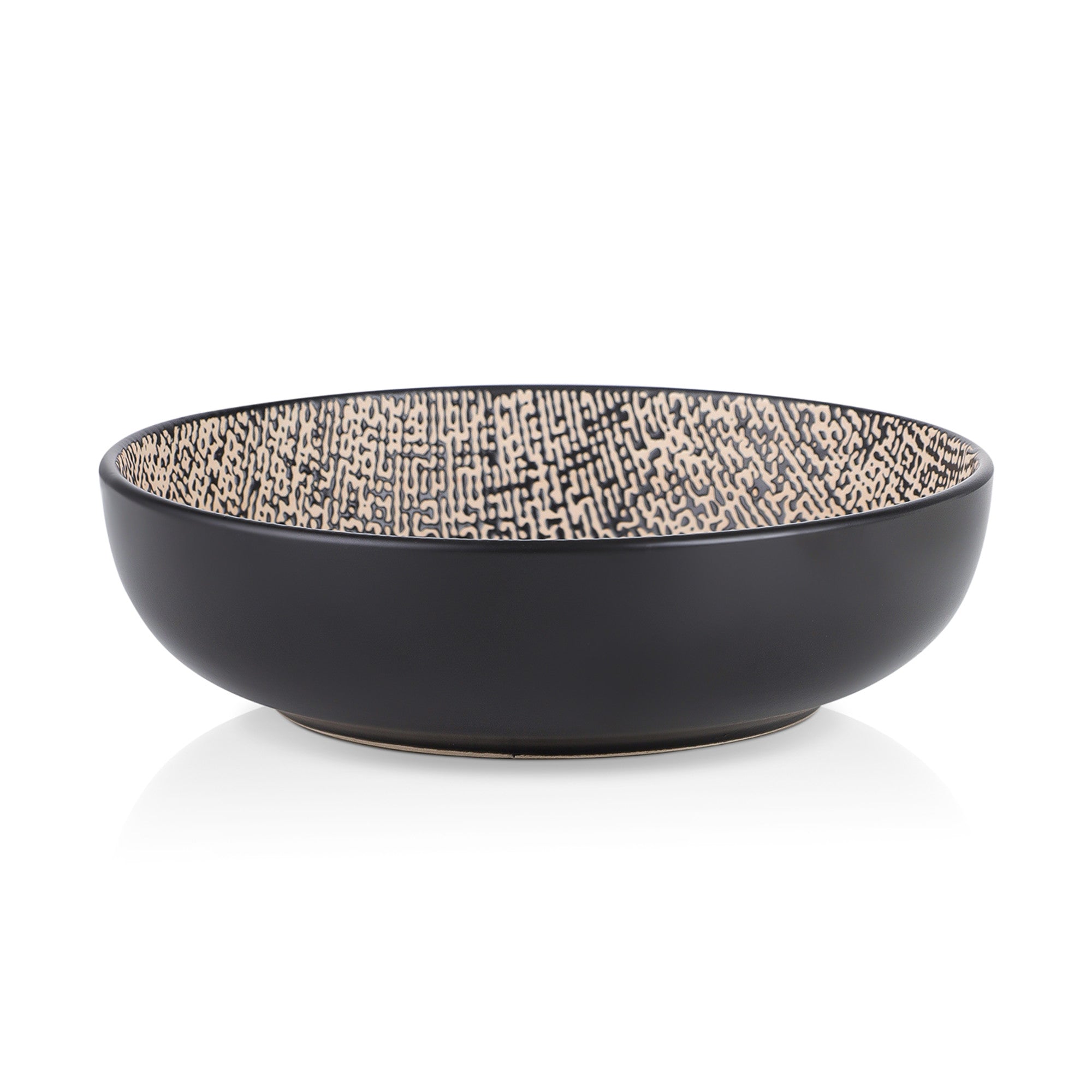 monxra stoneware bowl brown and black
