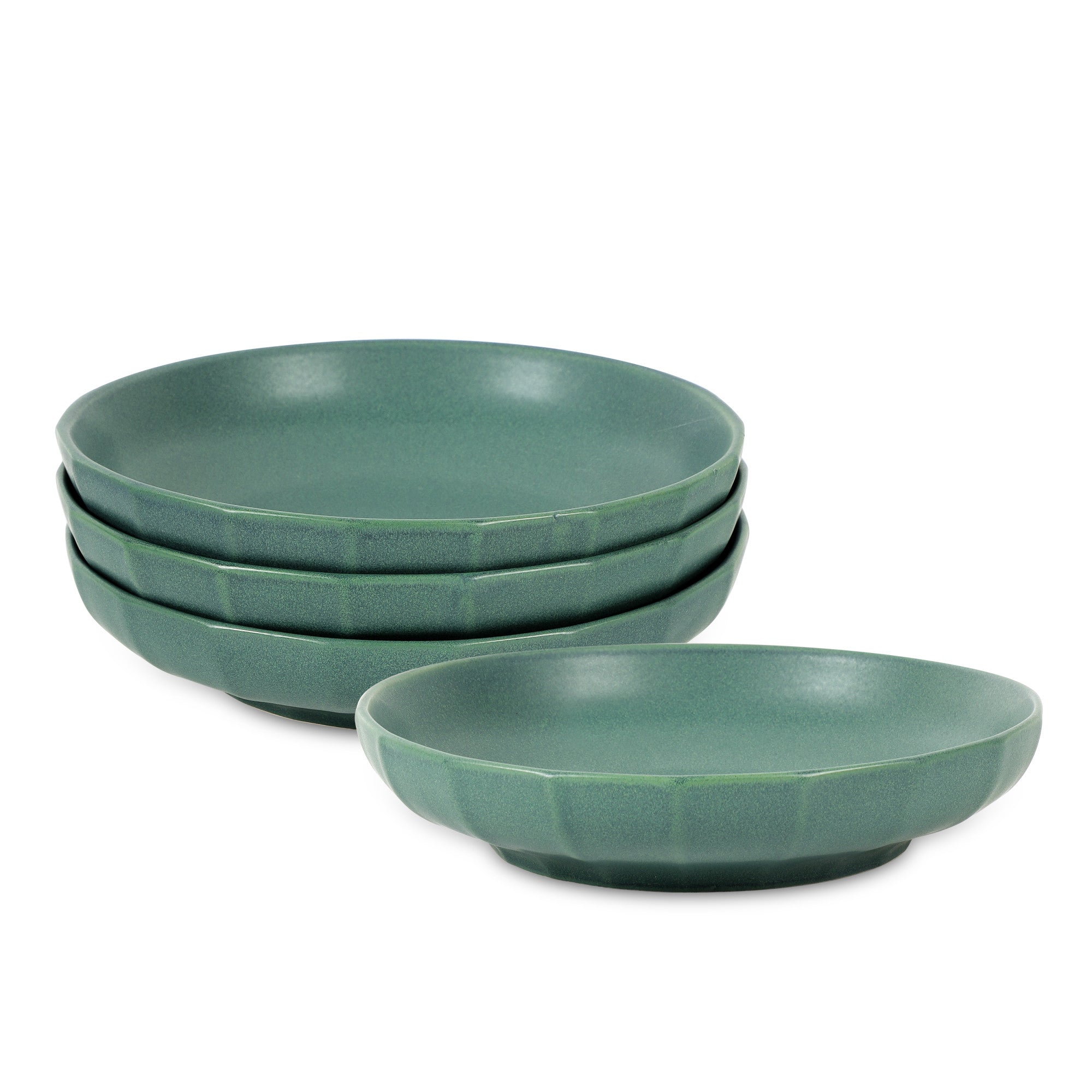monxra stoneware pasta bowl green